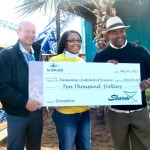 John Reilly with Big Check at SeaWorld